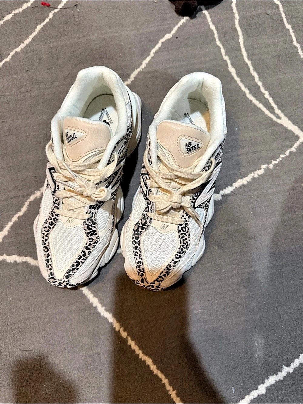 New Balance 9060 Women's Sneakers White & Brown US 7